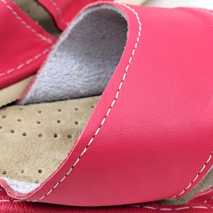Papuci de Casa Dama Material Piele Culoare Roz Model 'Simple Pink'