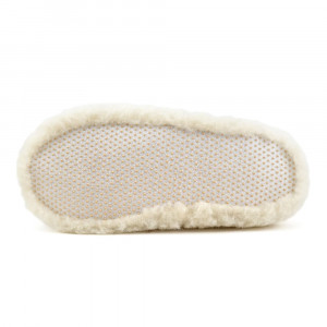 Papuci de Casa din Lana de Oaie Culoare Albastru Model 'Geometry' Subtle Blue