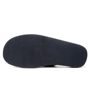 Papuci de Casa din Piele Culoare Albastru Model 'Geometric Aproch' Blue - Prezentare talpă.