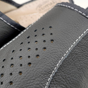 Papuci de Casa din Piele Culoare Gri Model 'Tennessee' Gray