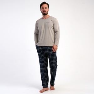 Pijama Bărbați din Bumbac 100% Vienetta|MAN 'Legion of Kings' Stone
