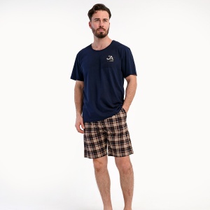 Pijama Bărbați Mărimi Mari din Bumbac 100% Vienetta, Model 'The Future is What You Create' | 5XL-7XL