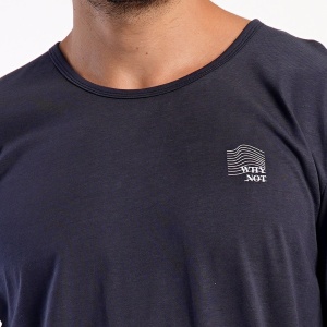 Pijamale Barbati Vienetta|MAN, Model 'Why Not' | Relaxare și Confort. Prezentare detaliu imprimeu bluza.