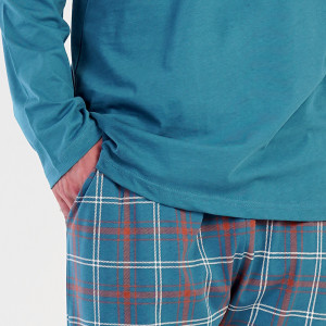 Pijamale Confortabile Barbati Vienetta|MAN, Model 'Creative WorldWide' Deep Lake