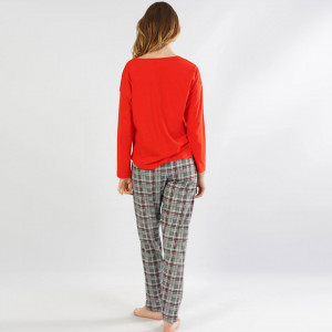 Pijamale Confortabile Dama din Bumbac 100% Vienetta Model 'Carpe Diem'