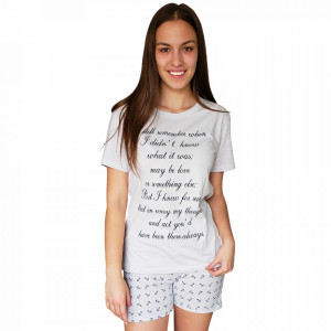 Pijamale Dama Bumbac 100%, Brand Charachter, 'Still Remember' Ghiaccio