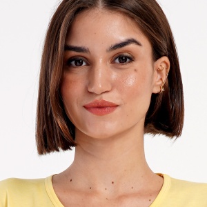 Pijamale Dama din Bumbac 100% Vienetta, Model 'Funny Day' Yellow. Prezentare model.