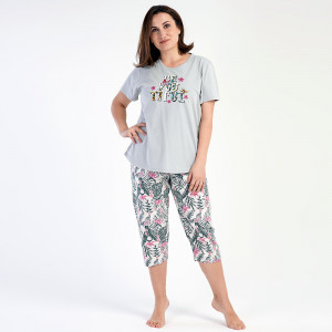 Pijamale Dama Marimi Mari Vienetta Model 'BeYouTiful' Gray
