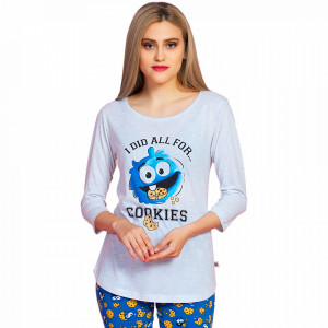 Pijamale Dama Vienetta Dream Model 'I did all four Cookies'