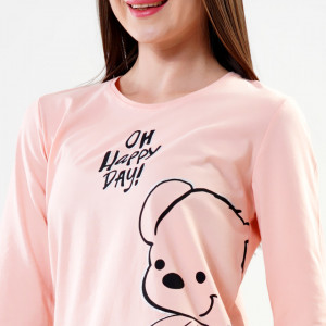 Pijamale Vienetta din Bumbac, Model 'Oh Happy Day!'