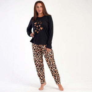 Pijamale Vienetta Marimi Mari din Bumbac 100% Model 'Bee Cool and Kind' 