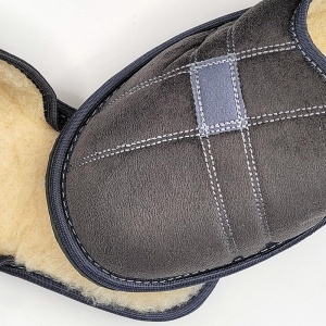 Plush Wool-Lined Slippers, 'Soft & Strong' Classic Gray - Img 6