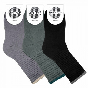Șosete Termo din Bumbac Set 3 Perechi Model 'Premium Walk'