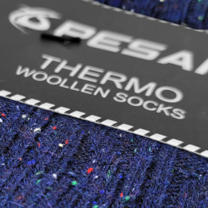 Sosete Termo din Lână Marca Pesail® Model 'Colored Rain' Culoare Blue