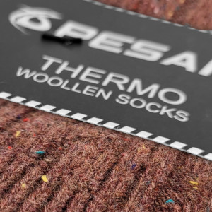 Sosete Termo din Lână Marca Pesail® Model 'Colored Rain' Culoare Rust