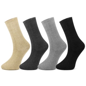 Sosete Termo din Lână Set 4 Buc, Marca UK LOOKeN® Model 'Extra Warm' Cozy. Prezentare sosete pe picior.