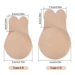 Sustinere Sani Fara Snur si Bretele, Invisible Push Up, Crem