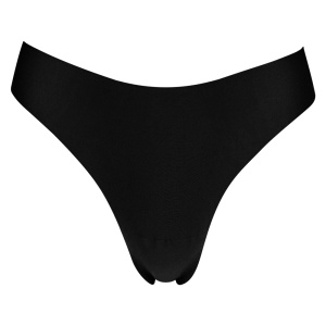 Thong Seamless Flex Flow Black - Laser-Cut Invisi-Edge Technology - Secret's Underwear