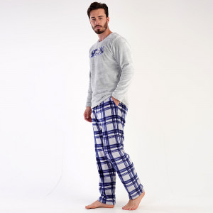Pijamale Calduroase din Extra Soft Vienetta | Man, Model 'Boss' Gray