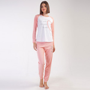 Women's Cotton Pajamas, Brand Vienetta, Model 'Love Myself'