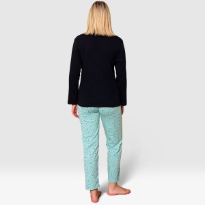Pijama Dama Brand Serena Model 'Golden Hills' | Confort și Stil. Prezentare din spate.