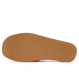 Papuci de Casa din Piele cu Talpa Groasa Culoare Maro, Model 'Classic Seattle'