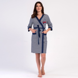 Halat Damă cu Buzunare și Cordon Vienetta Model 'Navy Style'