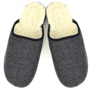 Indoor and Outdoor Cloth Slippers, Wool Lined, 'Roadtrip' Model