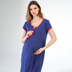Camasa Gravide si Alaptat Bumbac 100% Vienetta Model 'Pretty and Cute'