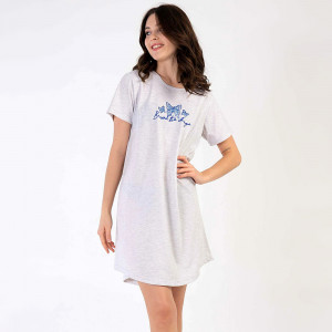 Camasa de Noapte Marca Vienetta Model 'Become the Change' Gray