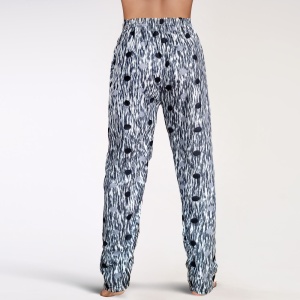 Pantaloni Damă Pijama din Polar Serena Model 'Animal Print' Zebra | Confort Maxim. Prezentare din spate.