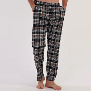 Pantaloni Pijama din Bumbac 100% Vienetta | MAN, Model 'Tabu' Brown