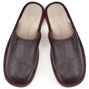 Papuci de Casă Bărbați, Brand LimArt, Model 'Gents Classic' Brown
