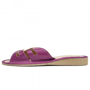 Papuci de Casa din Piele Comozi Model 'Glaucia' Purple