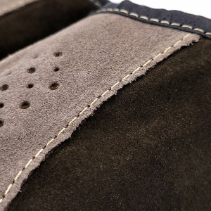 Papuci de Casa din Piele Imblaniti cu Lana Culoare Maro Model 'Tennessee' Dark