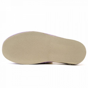 Papuci de Casa din Piele Imblaniti cu Lana Model 'Akna Rogue' Purple