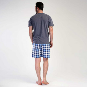 Pijama Barbati Lounge Anthracite | Vienetta MAN - Model cu Pantalon Scurt