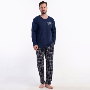 Pijama Bumbac 100% pentru Bărbați, Vienetta | MAN Model 'Next Stop - CMAP' | Confort ș Explorare