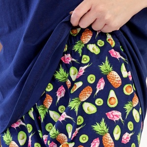 Pijama Dama Marimi Mari Vienetta Model 'Fresh Summer'. Prezentare pijama detaliu pantalon.