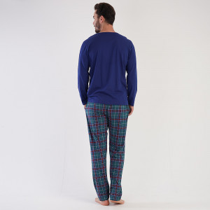 Pijamale Confortabile Barbati Vienetta|MAN, Model 'Eat Sleep Dance Repeat' Blue
