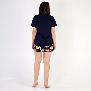 Pijamale Dama Marimi Mari din Bumbac Vienetta, Model 'You are Magical' Blue