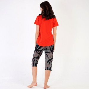 Pijamale Dama Vienetta din Bumbac 100%, Model 'Beautiful Nature'