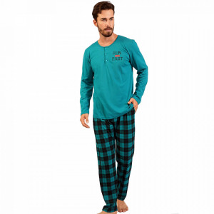 Pijamale din Bumbac pentru Barbati Gazzaz by Vienetta Model 'Run Hard and Fast'