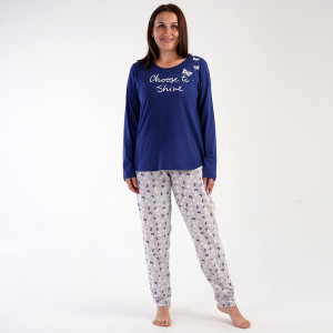 Pijamale Marimi Mari Vienetta, Model 'Chose to Shine' Blue