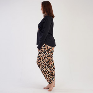 Pijamale Vienetta Marimi Mari din Bumbac 100% Model 'Bee Cool and Kind' 