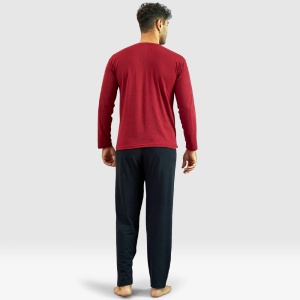 Pijama Bărbați Serena First Touch, Model 'Minimal' | Stil Casual. Prezentare din spate.
