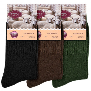 Șosete Călduroase din Lână Set 3 Perechi Model 'Comfort Chic' Dark