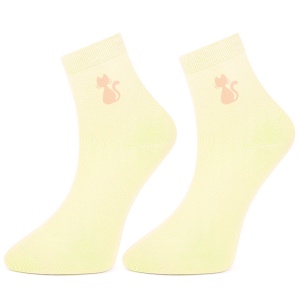 Sosete din Bambus Fără Cusătură Set 2 Perechi | Elegant Light Kitty for Woman Confort Premium