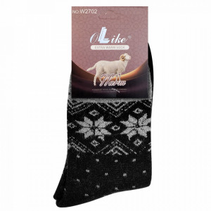 Șosete Groase si Călduroase din Lână Culoare Negru Model 'Welcome Winter'