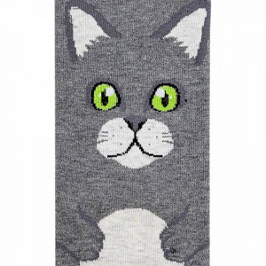 Sosete Vesele Dama cu Pisicute Set 2 Perechi Model 'Sweet Kitty' Culoare Gri